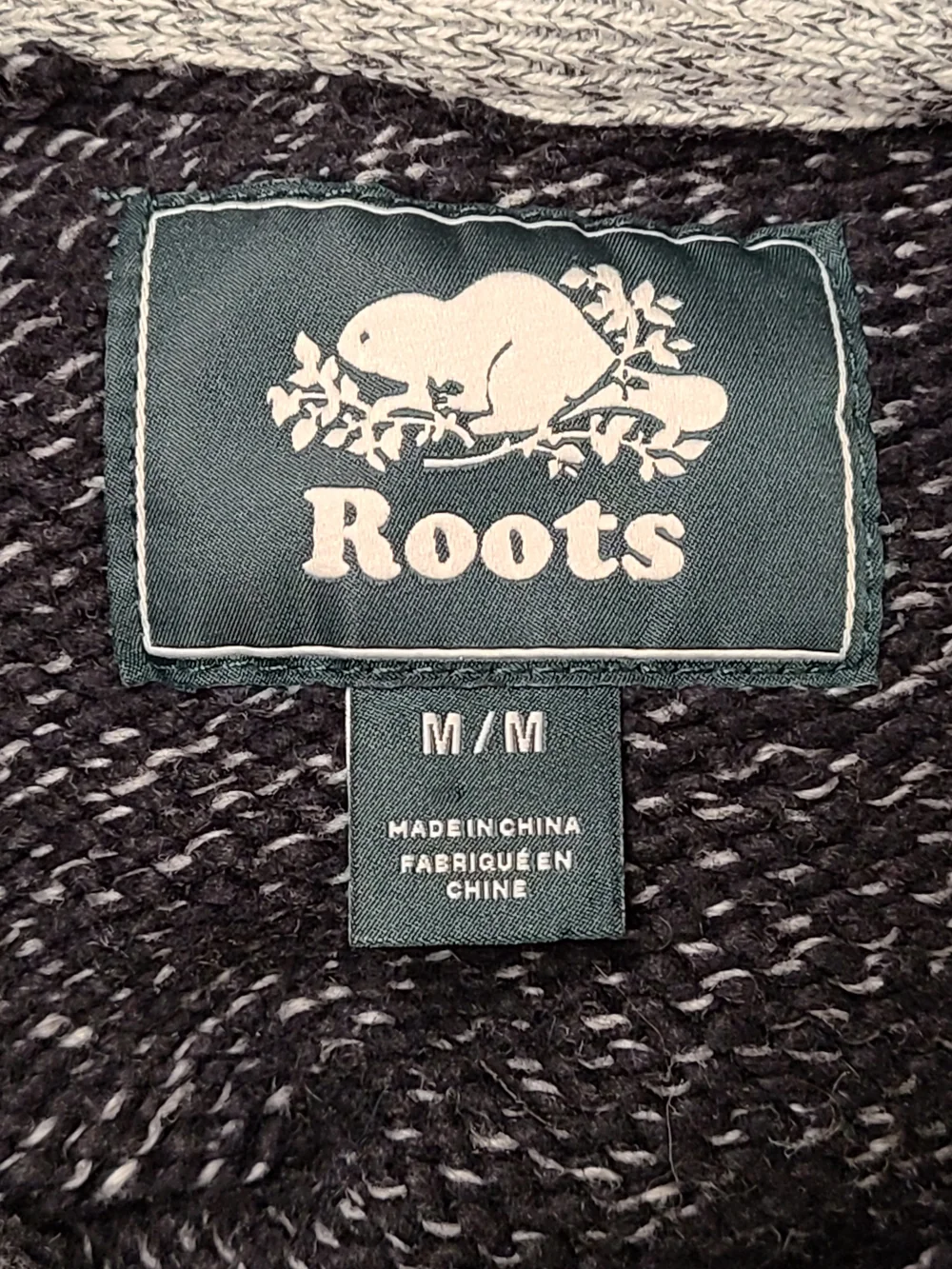 Roots Black & White Marled Knit Hoodie - Picture 3 of 6